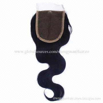 Brazilian Virgin Human Hair Silk Closure, Body Wave
